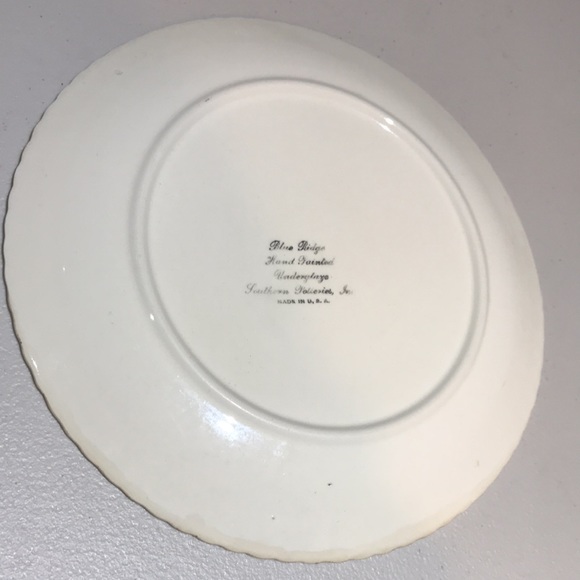 Vintage EUC Blue Ridge Hand Painted Southern Potteries Plate - Picture 5 of 7